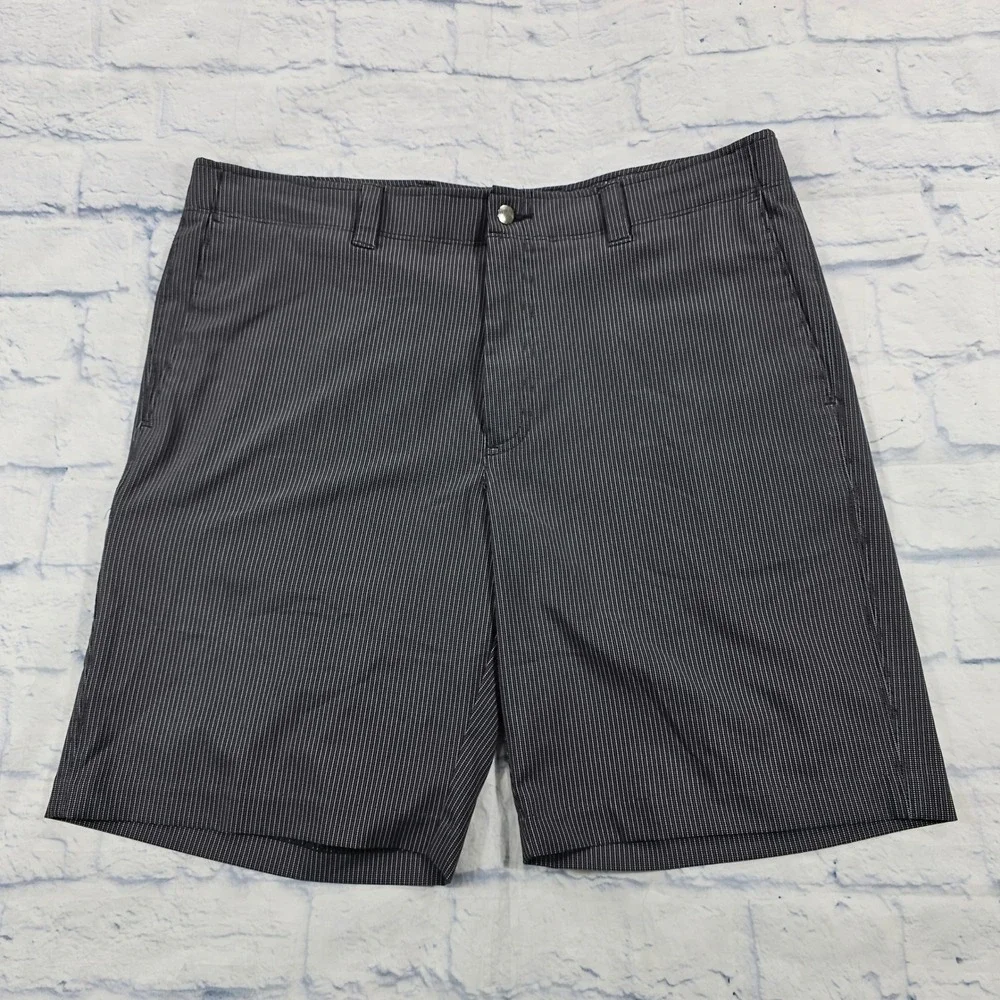 Callaway Golf Shorts Mens 36 Black White Micro Pinstripe Performance Stretch